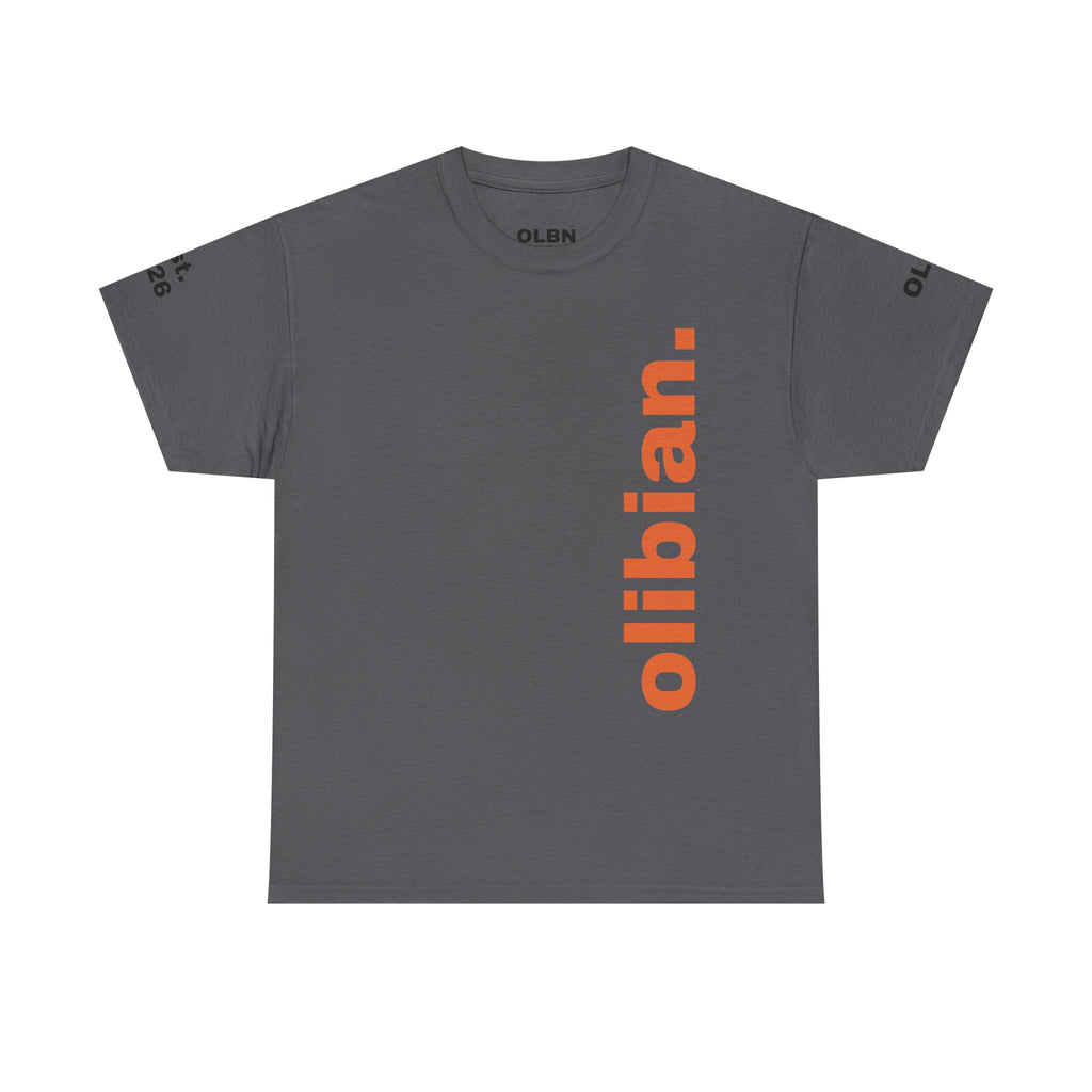 PREMIUM T-Shirt — 'olibian.' Vertical Logo & 'Less Hustle - More Slatinica' Back Graphic
