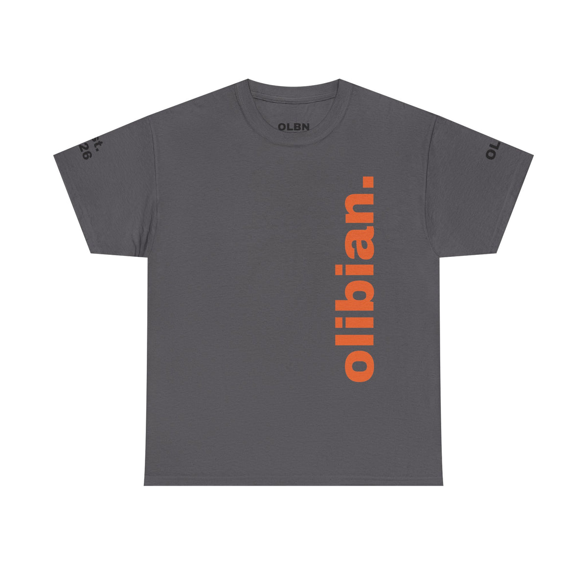 PREMIUM T-Shirt — 'olibian.' Vertical Logo & 'Less Hustle - More Slatinica' Back Graphic