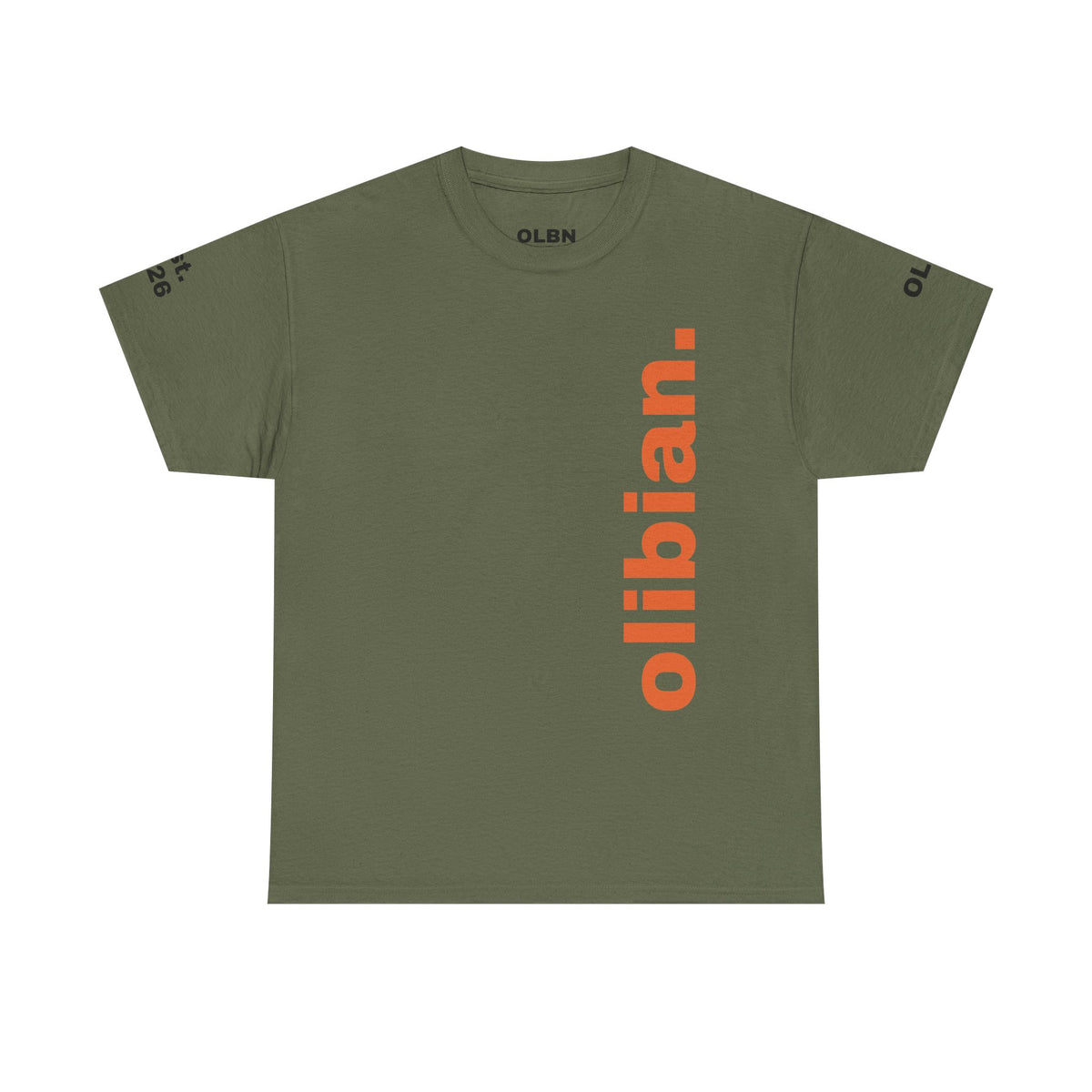 PREMIUM T-Shirt — 'olibian.' Vertical Logo & 'Less Hustle - More Slatinica' Back Graphic