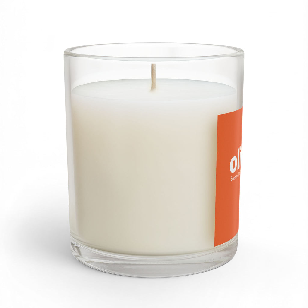 Olibian Orange Glass Candle — 11oz Scented Candle ("Scented for the Art of Doing Nothing")