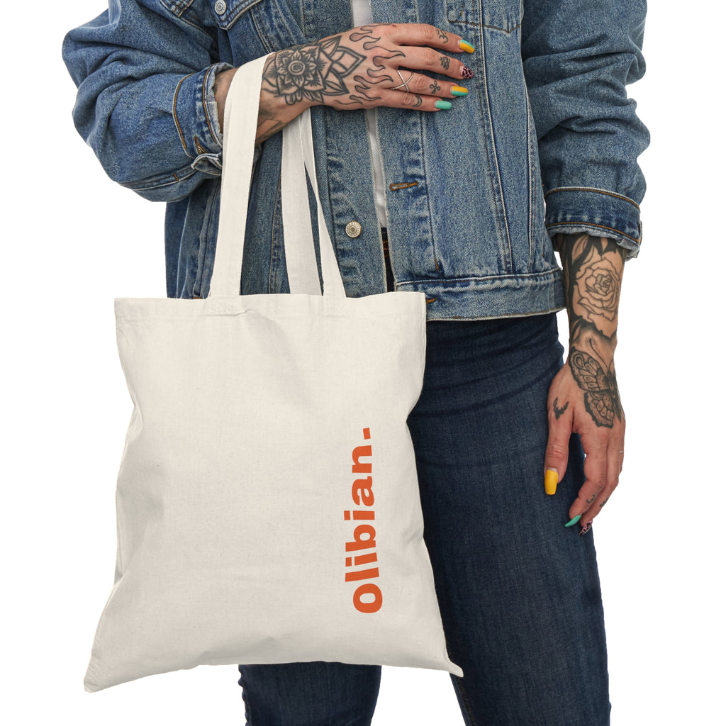 Natural Tote Bag - olibian ‘Two shops - infinite gossip’