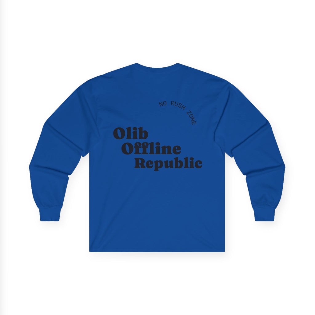 Offline Republic Long Sleeve Tee — "olibian." Vertical Print