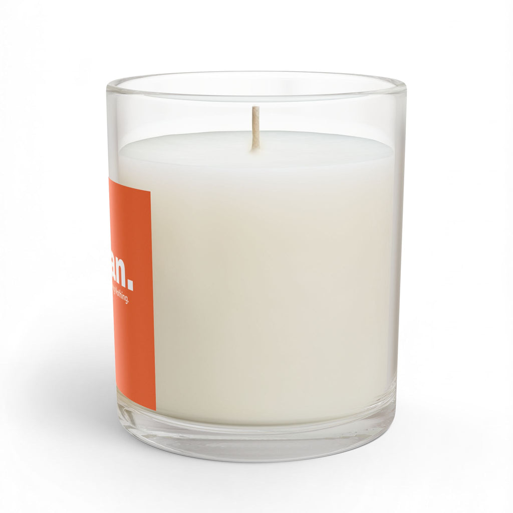 Olibian Orange Glass Candle — 11oz Scented Candle ("Scented for the Art of Doing Nothing")