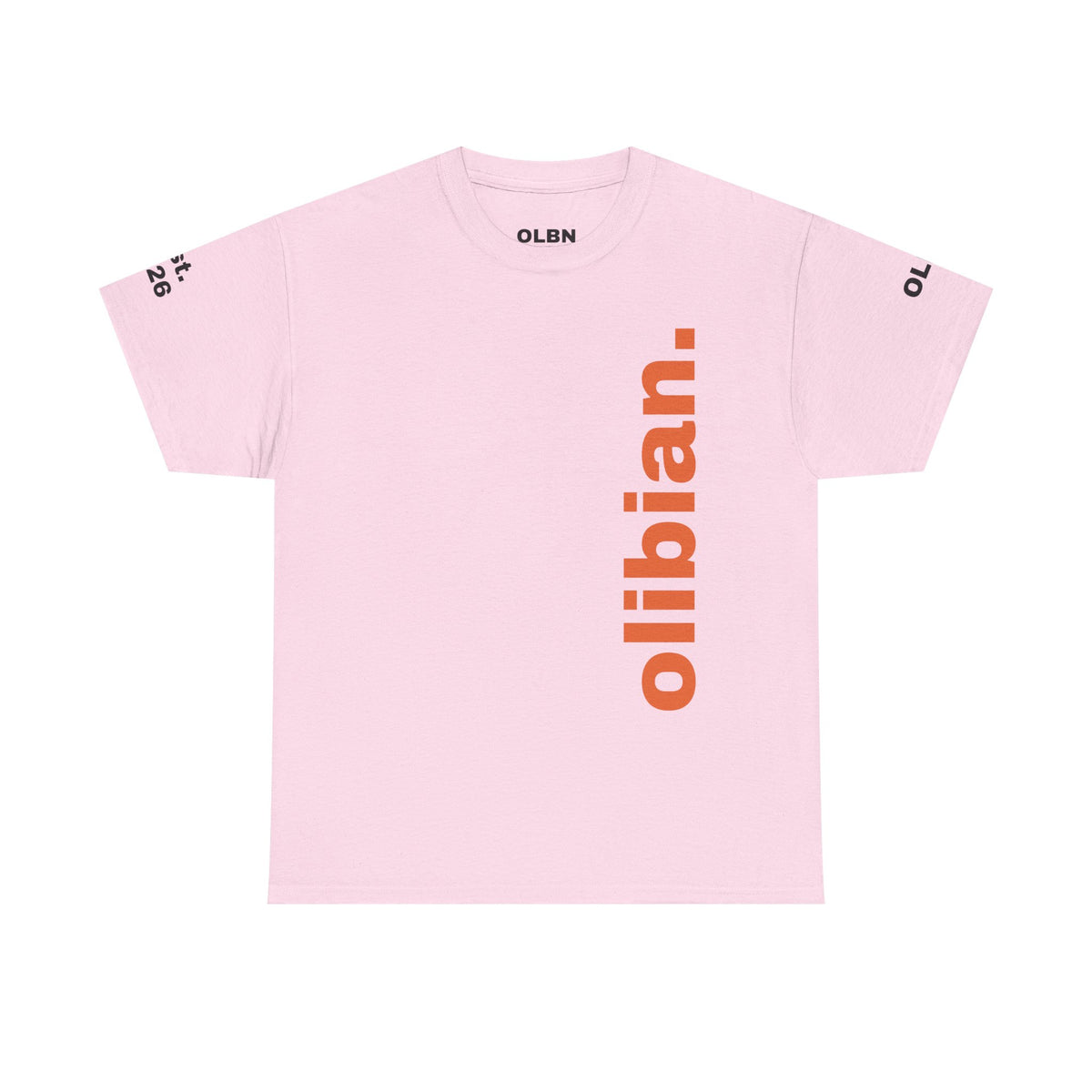 PREMIUM T-Shirt — 'olibian.' Vertical Logo & 'Less Hustle - More Slatinica' Back Graphic