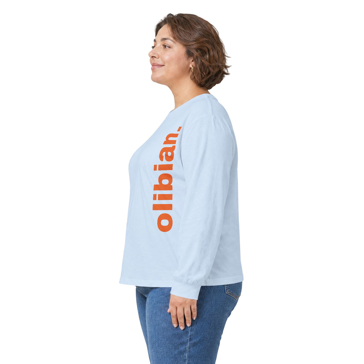 Offline Republic Long Sleeve Tee — "olibian." Vertical Print