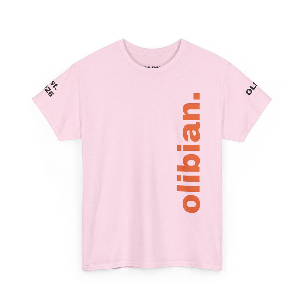 PREMIUM T-Shirt — 'olibian.' Vertical Logo & 'Less Hustle - More Slatinica' Back Graphic