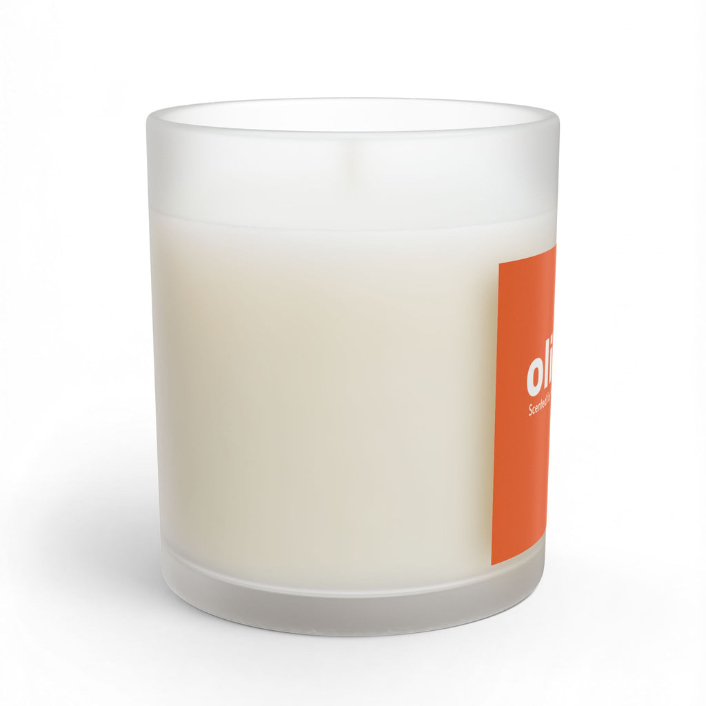 Olibian Orange Glass Candle — 11oz Scented Candle ("Scented for the Art of Doing Nothing")