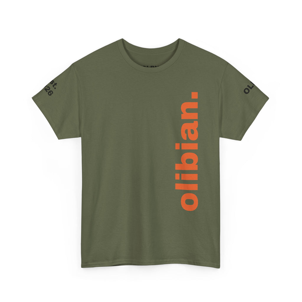 PREMIUM T-Shirt — 'olibian.' Vertical Logo & 'Less Hustle - More Slatinica' Back Graphic