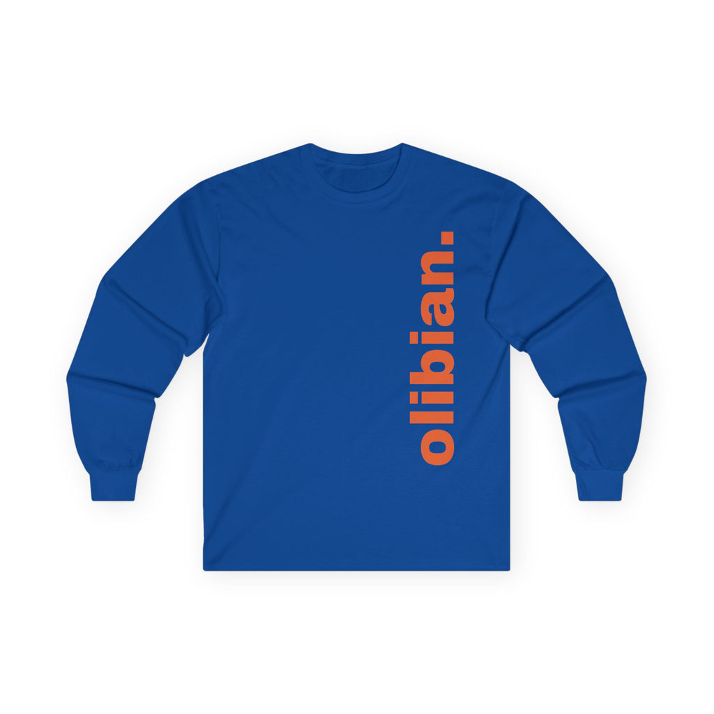 Offline Republic Long Sleeve Tee — "olibian." Vertical Print