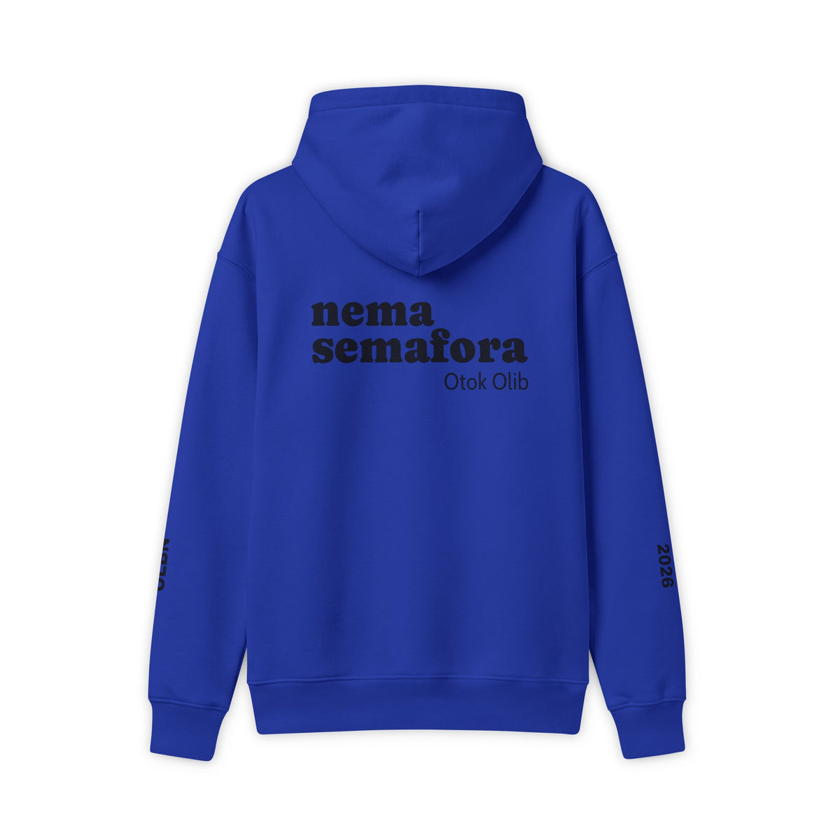 Hoodie — 'olibian.' Front Logo & 'nema semafora' Back Graphic Streetwear