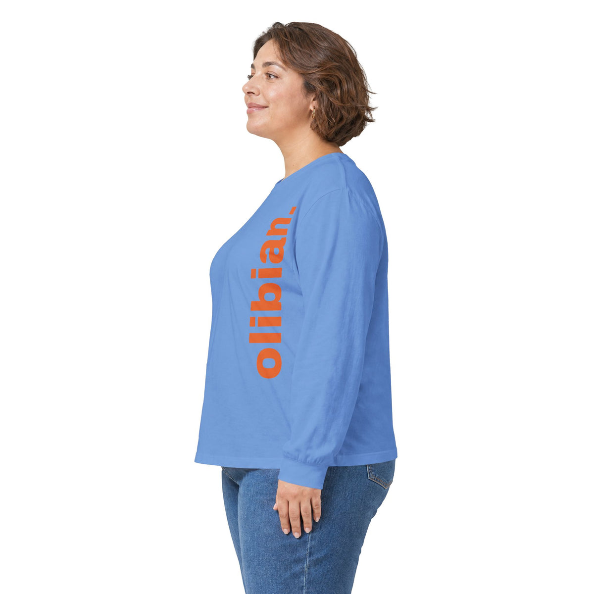 Offline Republic Long Sleeve Tee — "olibian." Vertical Print
