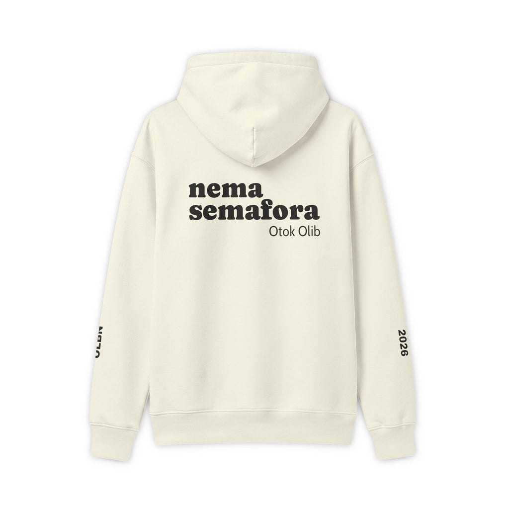 Hoodie — 'olibian.' Front Logo & 'nema semafora' Back Graphic Streetwear