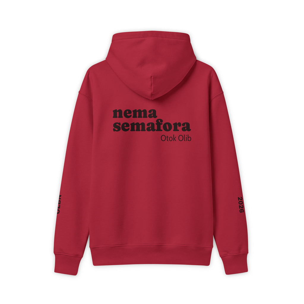 Hoodie — 'olibian.' Front Logo & 'nema semafora' Back Graphic Streetwear
