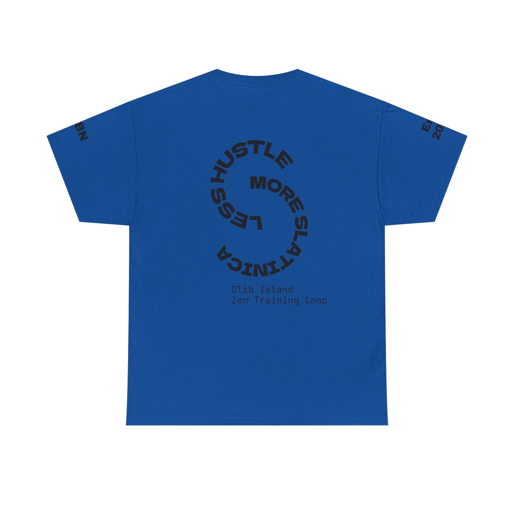 PREMIUM T-Shirt — 'olibian.' Vertical Logo & 'Less Hustle - More Slatinica' Back Graphic