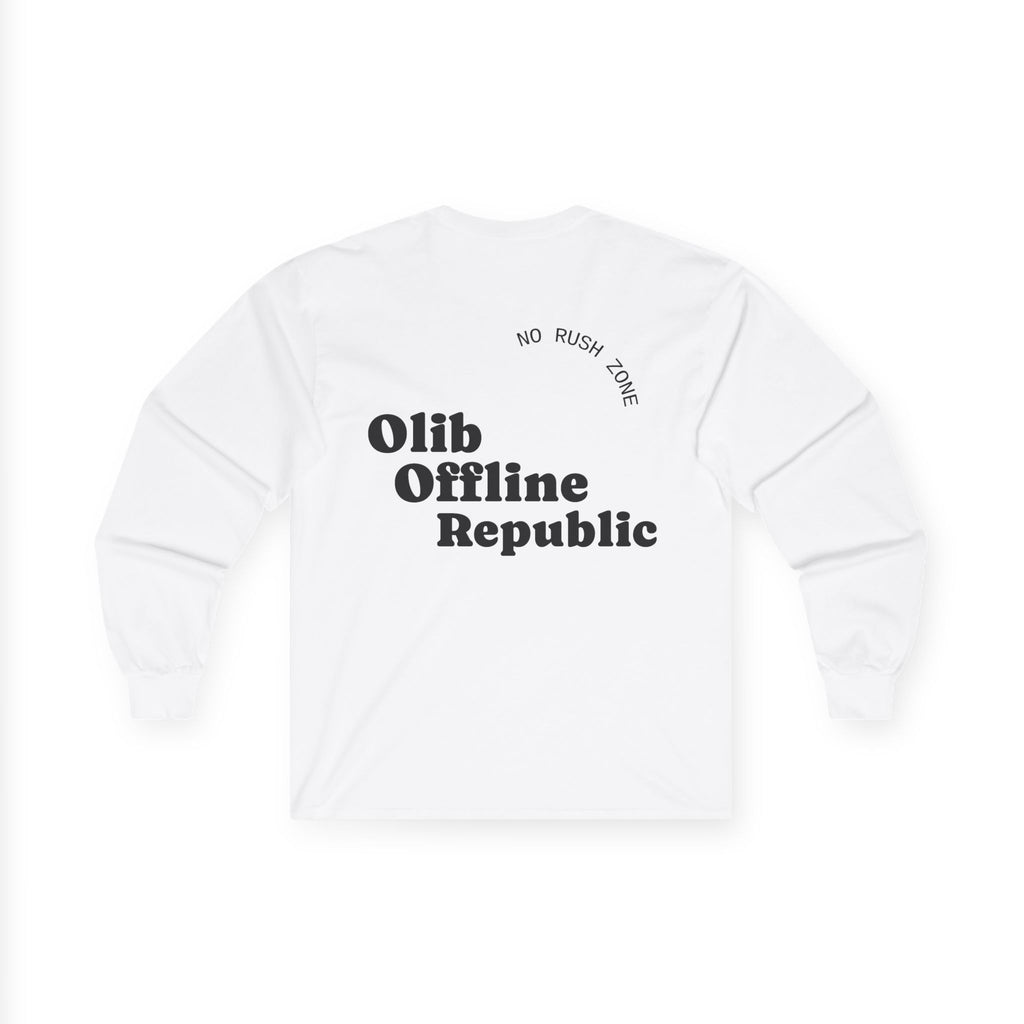 Offline Republic Long Sleeve Tee — "olibian." Vertical Print