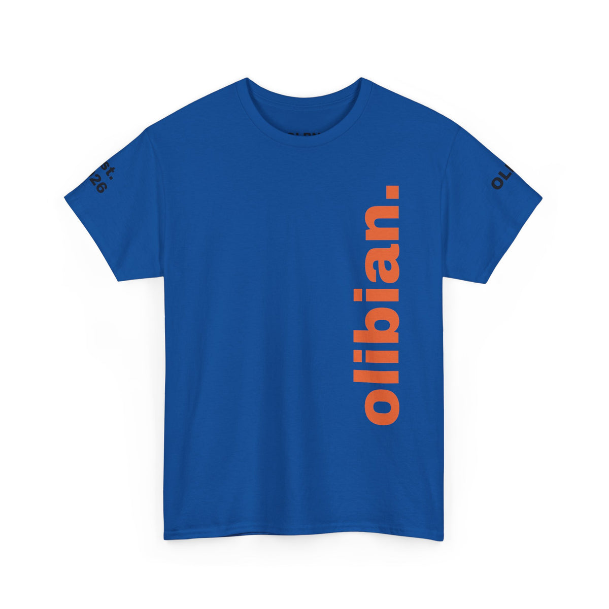 PREMIUM T-Shirt — 'olibian.' Vertical Logo & 'Less Hustle - More Slatinica' Back Graphic