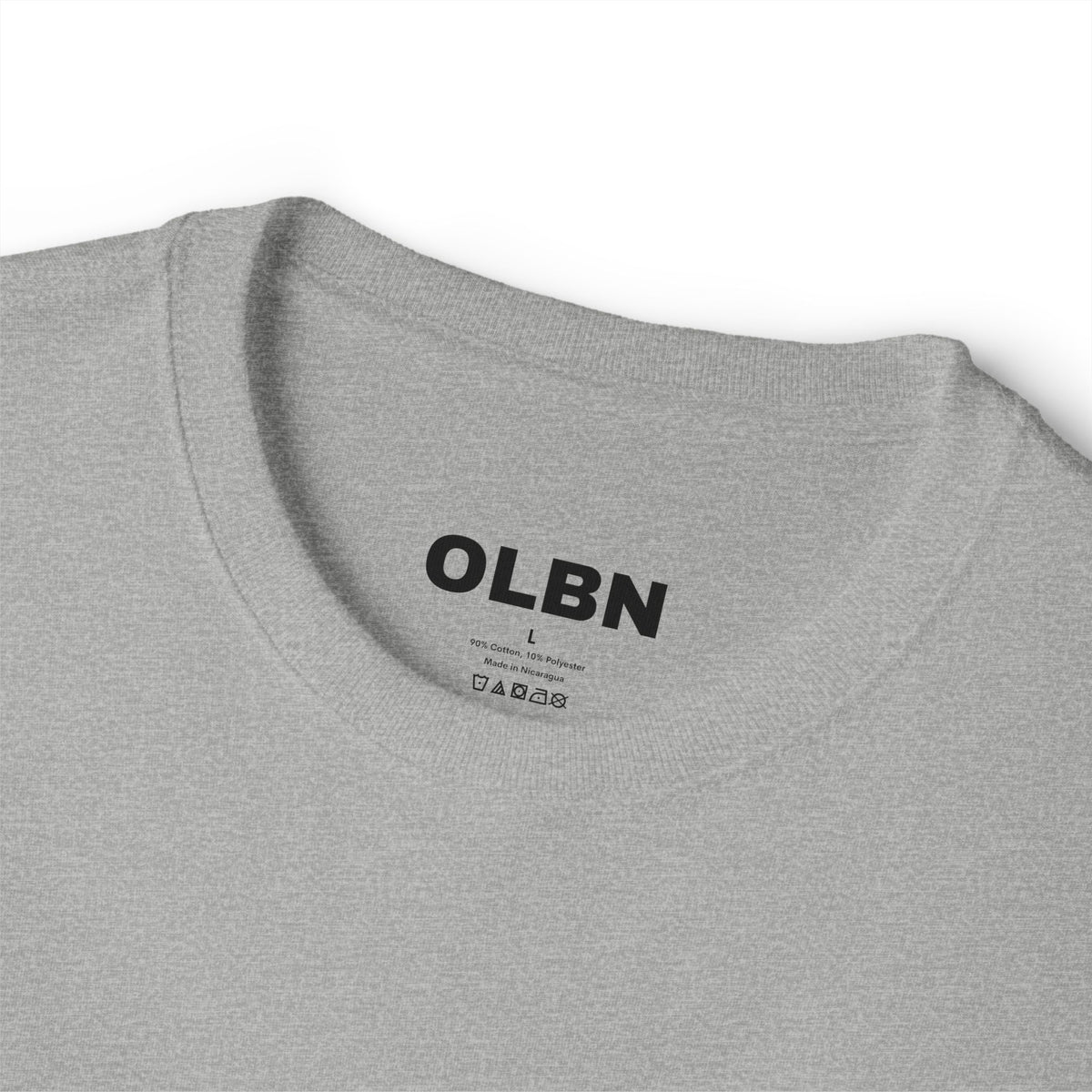 BASIC - Vertical "olibian." Logo Tee — Minimal White Boxy T-Shirt