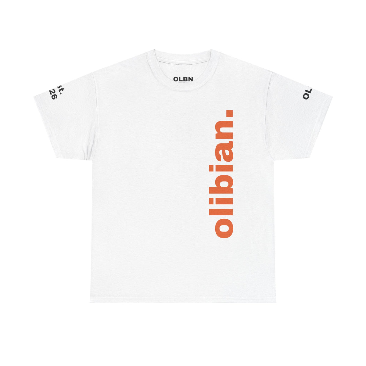 PREMIUM T-Shirt — 'olibian.' Vertical Logo & 'Less Hustle - More Slatinica' Back Graphic