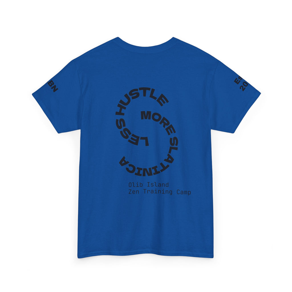 PREMIUM T-Shirt — 'olibian.' Vertical Logo & 'Less Hustle - More Slatinica' Back Graphic