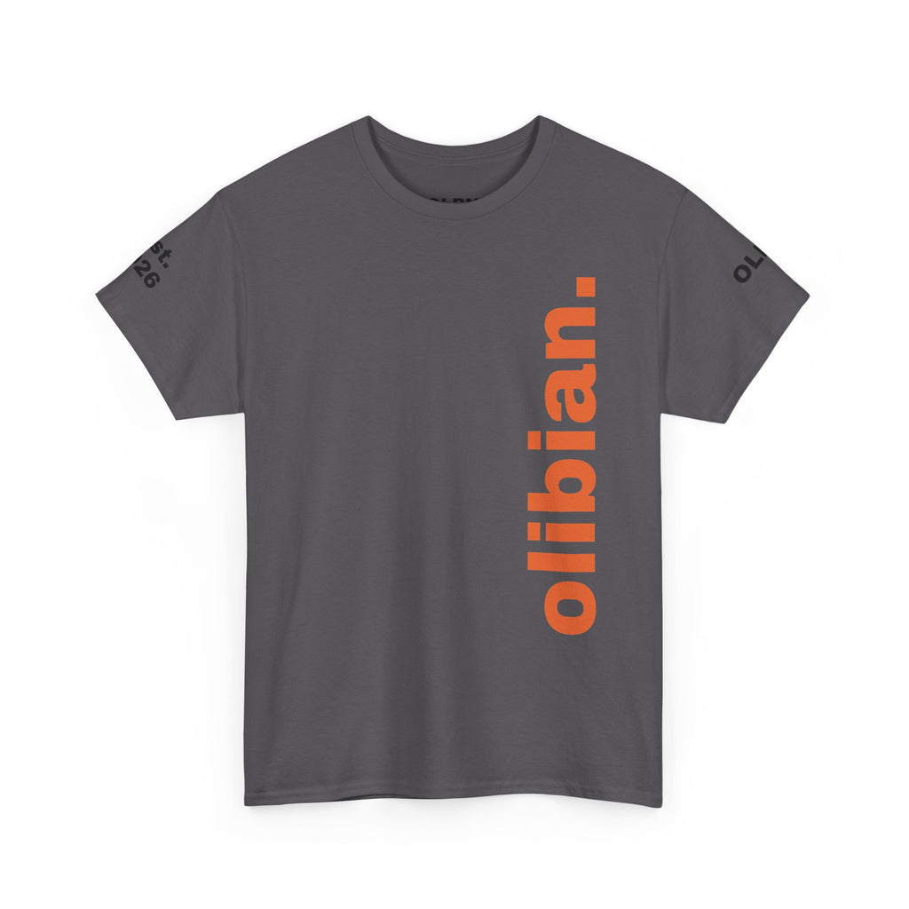 PREMIUM T-Shirt — 'olibian.' Vertical Logo & 'Less Hustle - More Slatinica' Back Graphic