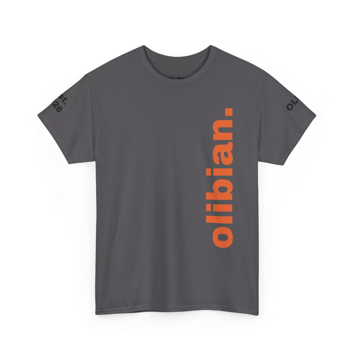 PREMIUM T-Shirt — 'olibian.' Vertical Logo & 'Less Hustle - More Slatinica' Back Graphic