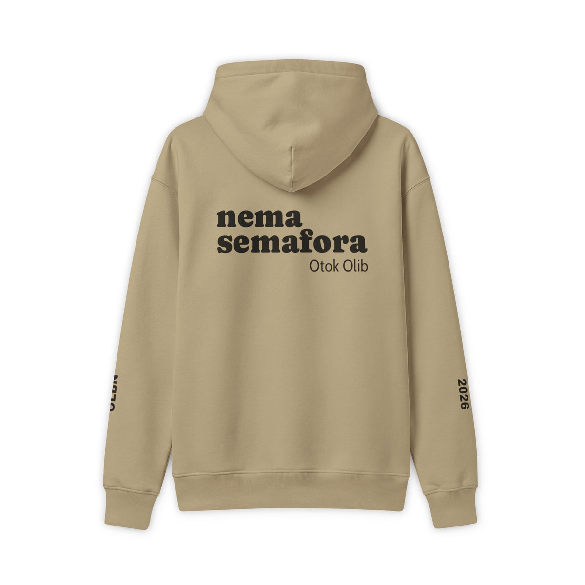 Hoodie — 'olibian.' Front Logo & 'nema semafora' Back Graphic Streetwear