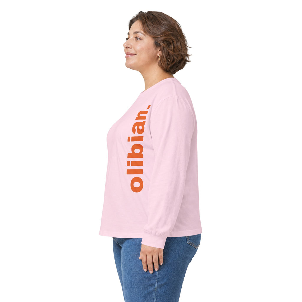 Offline Republic Long Sleeve Tee — "olibian." Vertical Print