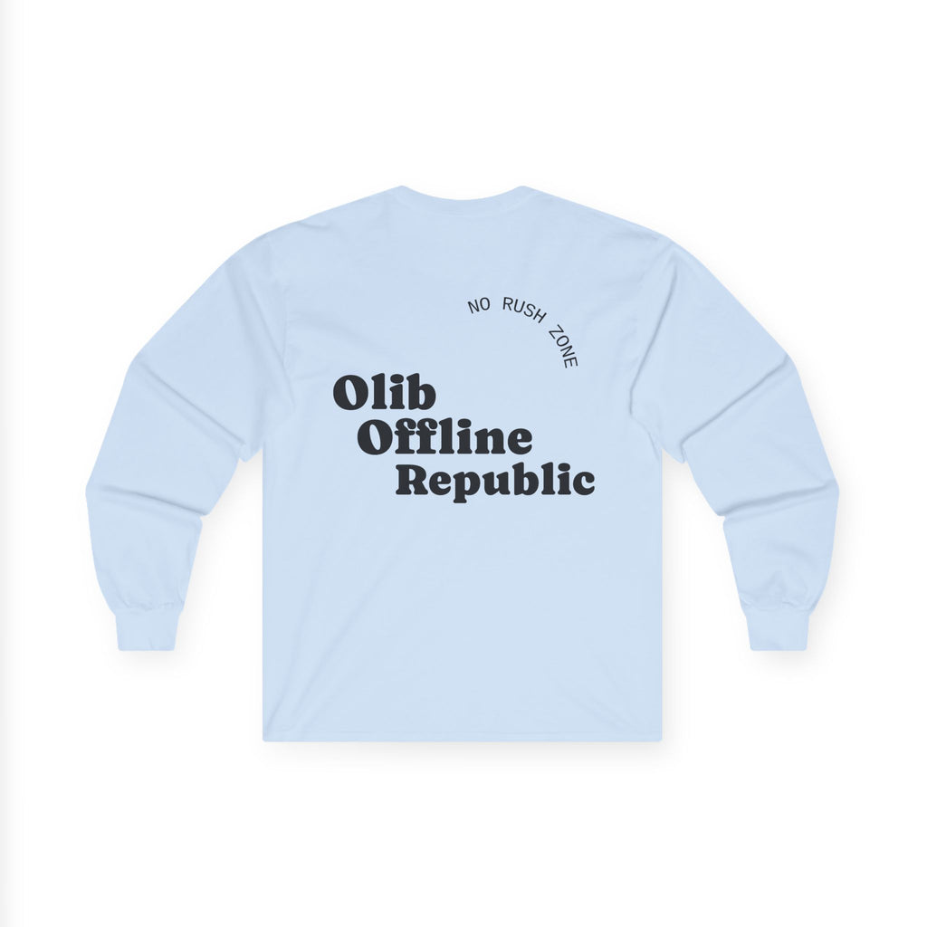 Offline Republic Long Sleeve Tee — "olibian." Vertical Print