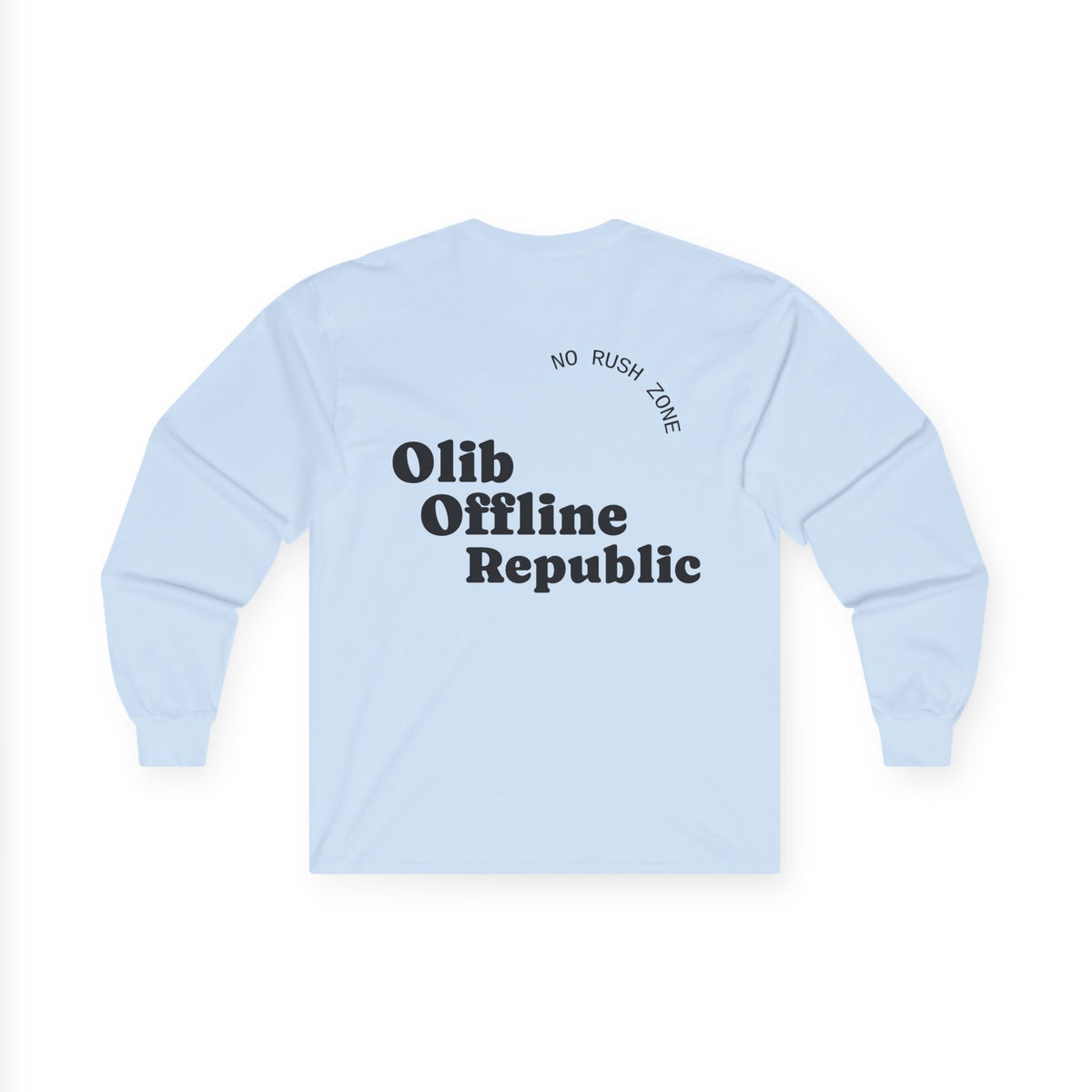 Offline Republic Long Sleeve Tee — "olibian." Vertical Print