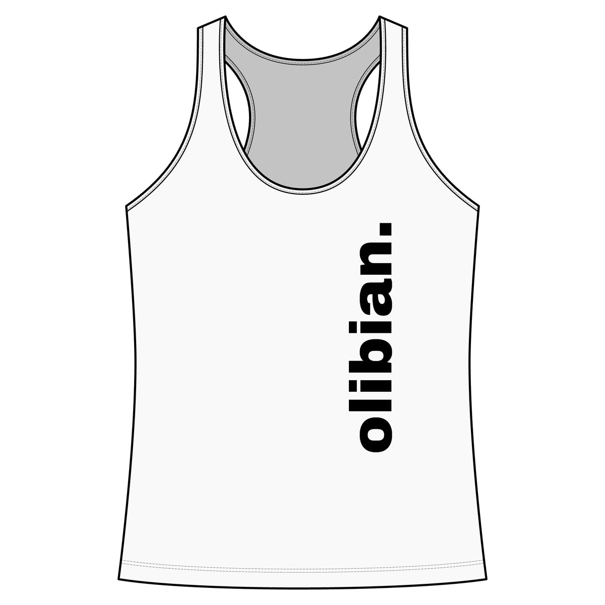 Women's Racerback Tank - olibian. Train. Conquer. Repeat.