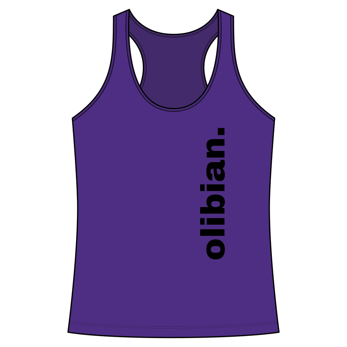 Women's Racerback Tank - olibian. Train. Conquer. Repeat.