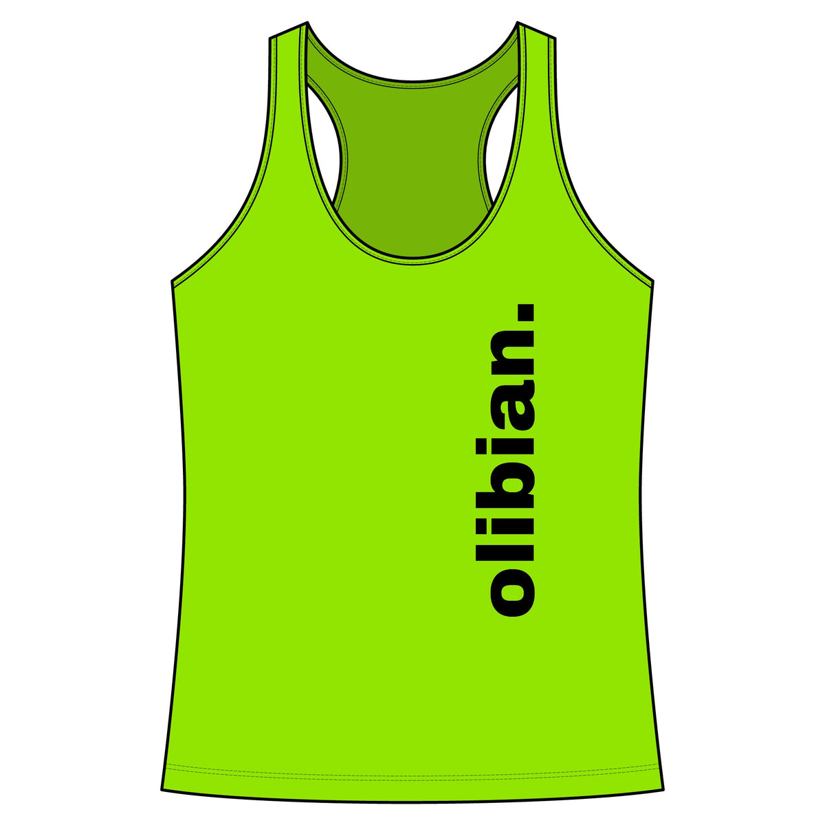 Women's Racerback Tank - olibian. Train. Conquer. Repeat.